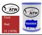 Preview: Ford, Red, 21 (1978): 500ml Lackdose, von ATW Autoteile West.